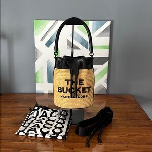 Like New Marc Jacobs The Bucket Bag from woven collection